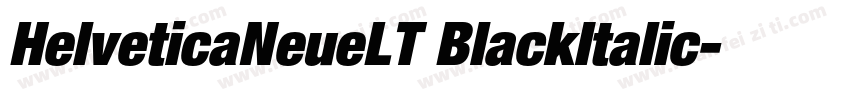 HelveticaNeueLT BlackItalic字体转换